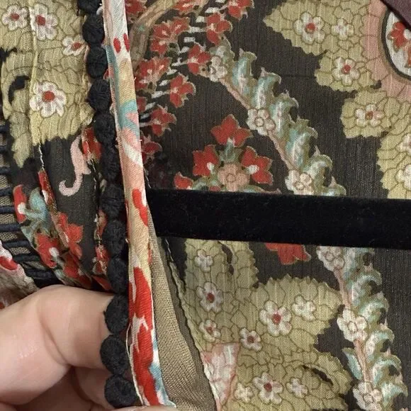 Anthropologie Ranna Gill Joss Kimono Dress Mini Paisley Boho Festival Size 4 - Picture 13 of 14